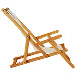 Chaises de plage pliantes vidaXL 2 Pièces Taupe en bois d'acacia et Textilène