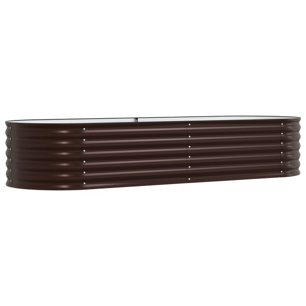 Jardinière en acier galvanisé marron vidaXL 240x80x44 cm
