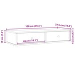 vidaXL Étagère murale et tiroirs blanc 100x37 5x19cm bois d'ingénierie