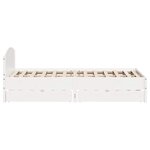 vidaXL Cadre de lit sans matelas blanc 120x190 cm bois de pin massif