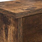 vidaXL Porte-manteau mural avec étagère Chêne fumé 50 x 20 x 30 cm