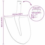 vidaXL Tête de pelle 4 Pièces Rouge 39 5 x 27 5 cm Acier enduit de poudre