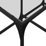 vidaXL Table basse avec dessus en verre transparent 78 5x40x40cm acier
