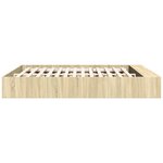 vidaXL Cadre de lit sans matelas chêne sonoma 200x200 cm