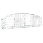 vidaXL Panier de gabions arqué 200x50x40/60 cm Fer galvanisé