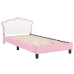 vidaXL Cadre de lit pour enfants avec tête de lit Rose 80 x 200 cm PU