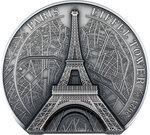Monnaie EIFFEL TOWER Historical Monuments 5 Oz Argent 25$ Cook Islands 2024 (PRÉCOMMANDE)