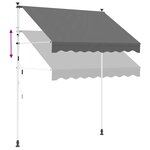 vidaXL Auvent rétractable manuel Gris clair 150 cm