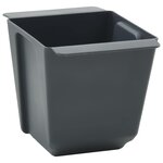 vidaXL Caisses à fleurs pour palettes Euro 12 pc Gris Polypropylène