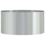 vidaXL Cache-pot de jardin Argent 40 x 40 x 20 cm Acier galvanisé