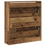 vidaXL Armoire à chaussures avec porte Bois ancien 80 x 21 x 87.5 cm