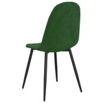 vidaXL Chaises à manger lot de 2 Vert foncé Velours