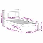 vidaXL Cadre de lit Blanc Bois massif en pin