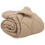 vidaXL Duvet d'hiver Taupe 220 x 200 cm Microfibre
