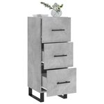 vidaXL Buffet Gris béton 34 5x34x90 cm Bois d'ingénierie