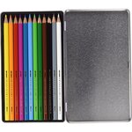 Crayons de couleur Swisscolor  étui métal de 12 CARAN D'ACHE