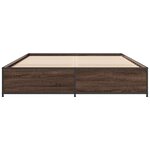 vidaXL Cadre de lit sans matelas chêne marron 150x200 cm
