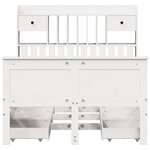 vidaXL Lit bibliothèque sans matelas blanc 135x190 cm bois pin massif