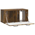 vidaXL Meuble TV mural Chêne fumé 59 5 x 31 x 30 cm Bois d'ingénierie
