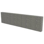 vidaXL Mur à gabion avec couvercles Acier galvanisé 600 x 30 x 150 cm