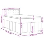 vidaXL Sommier à lattes de lit avec matelas Marron foncé 120x200 cm