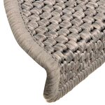 vidaXL Tapis d'escalier autocollants aspect sisal 15 Pièces 56x17x3 cm