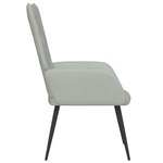 vidaXL Chaise de relaxation Gris clair Velours