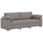 vidaXL Canapé avec coussin Taupe 219 x 77 x 82 cm tissu