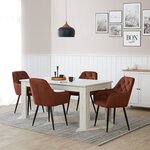 Chaise de salle à manger lot 2 chaises Egg marron