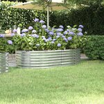 vidaXL Lit surélevé de jardin Acier galvanisé Argenté
