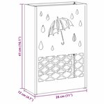 vidaXL Porte-parapluie avec stockage Noir 28 x 12 x 41 cm Acier