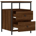 vidaXL Tables de chevet 2 Pièces chêne marron 44x45x60 cm bois ingénierie