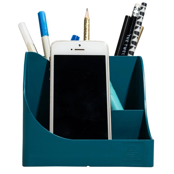 Pot À Crayons Pen Wave Neo Deco - Bleu Canard - Exacompta