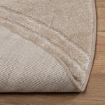 vidaXL Tapis de surface Rond HUARTE Beige Ø 120 CM Polyester