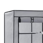 vidaXL Armoire avec compartiments et barres Gris 150x45x175 cm Tissu