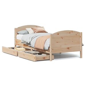 vidaXL Cadre de lit sans matelas 100x200 cm bois massif de pin