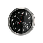 Q-connect horloge murale - Métallique - Diamètre 35 cm - Noir