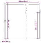 vidaXL Auvent latéral rétractable anthracite 200x500 cm