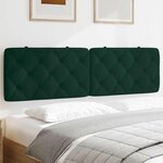 vidaXL Coussin de tête de lit vert foncé 180 cm velours