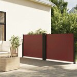 vidaXL Auvent latéral rétractable marron 120x600 cm