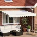 vidaXL Auvent rétractable électrique Blanc 3 5 x 2 5 m