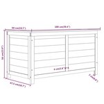 vidaXL Boîte à coussins d'extérieur 100x50x56 cm Bois de sapin massif