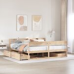 vidaXL Cadre de lit sans matelas 200x200 cm bois massif de pin