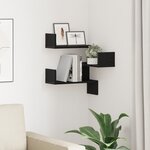 Étagère d'angle vidaXL Chêne noir Bois d'ingénierie 40 x 40 x 49 5 cm