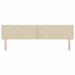 vidaXL Tête de Lit en Tissu Géométrique Crème 200 cm tissu