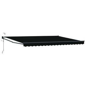 vidaXL Auvent rétractable électrique Noir 4 × 3 m