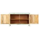 vidaXL Buffet Bleu clair 110x35x70 cm Bois de manguier massif