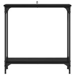 vidaXL Table console Chêne noir 75 x 22 5 x 75 cm Bois d'ingénierie