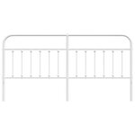 vidaXL Tête de lit métal blanc 193 cm