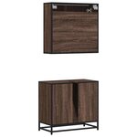vidaXL Ensemble de meubles de salle de bain 2 Pièces Chêne marron